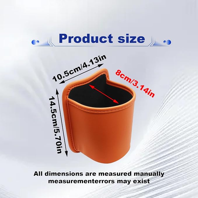 2PCS Large Car Door Cup Holder, Hanging Automotive Back Seat Bottle Holders, Waterproof Scratch-Resistant Car Window Cup Holder, Clip-On Auto Organizer Accessories for Beverage Holder(Orange) - Image 2