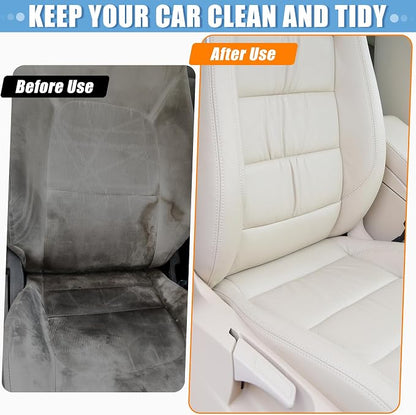 MYFAMIREA 250 PCS Disposable Car Seat Covers Clear Plastic Vehicle Seat Protector Set with Steering Wheel, Gear Shift and Handbrake Covers, Universal for Cars Auto Truck Bus Airplane - Image 4