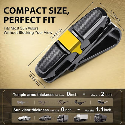 Konohan 8 Pack Sunglasses Visor Clip Holders for Car, Double Glasses Mount Hanger Ticket Card Clip, 180 Degree Rotational Car Visor Accessories for Eyeglasses(Gold) - Image 3