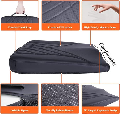 kingphenix Memory Foam Car Seat Cushion for Driving Comfort and Office Use | Coccyx and Lower Back Pressure Relief, Non-Slip Seat Cushion for Cars, Trucks, SUVs, Long Drives and Office Chairs, Black - Image 5