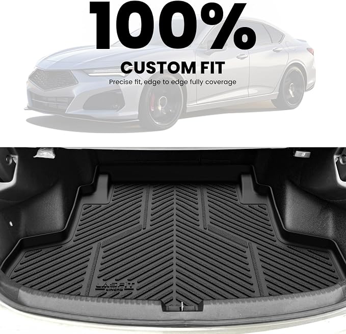 LASFIT Cargo Mat for Acura TLX & Type S 2021-2025 Sedan, Rear Trunk Liner | Rear Cargo Area, All Weather Premium TPE Trunk Mats, Raised Edge Design, Refined Interior Protection, Easy to Wash - Image 3