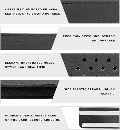 Car Seat Side Pocket Organizer, Auto Center Console Storage Pocket with Adhesive Tape, Multifunctional Leather Tray Pouch Sunglasses Holder for Car Seat Door Window (Black) - Image 3
