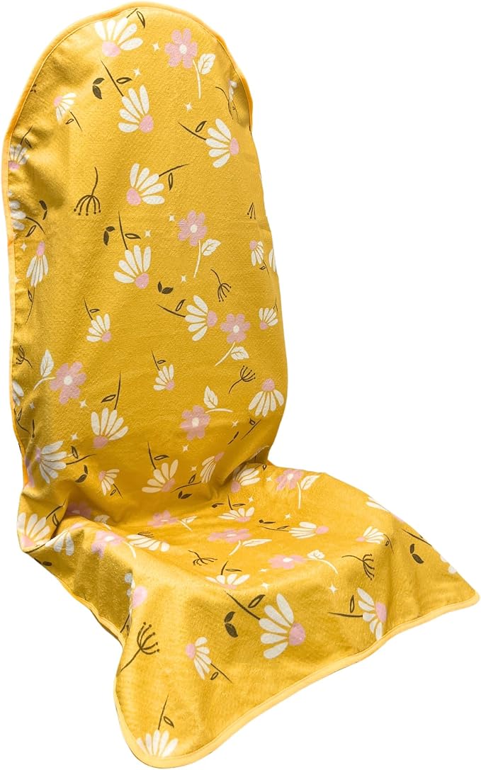 Waterproof Car Seat Cover for Front Seats, Protector for Cars SUVs Trucks, Sweat Towel Seat Covers Bucket for Gym,Workout,Beach,Hiking,Running and Swimming (Chamomile and Yellow, 1PC) by Hirritale