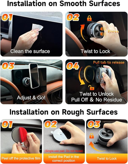 for MagSafe Car Mount Charger, 15W Fast Charging Magnetic Wireless Car Charger, Vacuum Magnetic Phone Holder [120LBS Ultra Suction Cup & 3800gf Magnet ] 780° Dashboard Car Bracket for iPhone & Android - Image 8