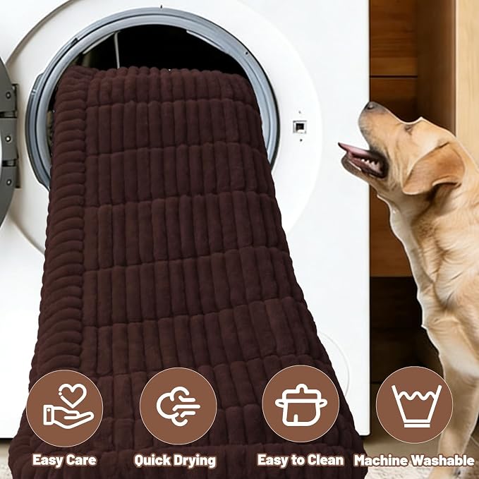 Dog Car Seat Waterproof Bed Cover Back Seat Dark Brown 23.6”x51” | Nonslip Soft Comfortabl Pet Bed Mat Car Blanket for Travel Backseat Extender Seat Covers Dog Bed for Cars Trucks and SUVs - Image 6