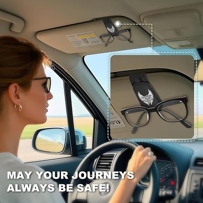 Teraves 2 Pack Sunglass Holder for Car Visor, Magnetic, Gift for New Driver | Premium Leather Sunglasses Visor Clip, Auto Interior Accessories Universal for Different Size Glasses and Eyeglasses - Image 7