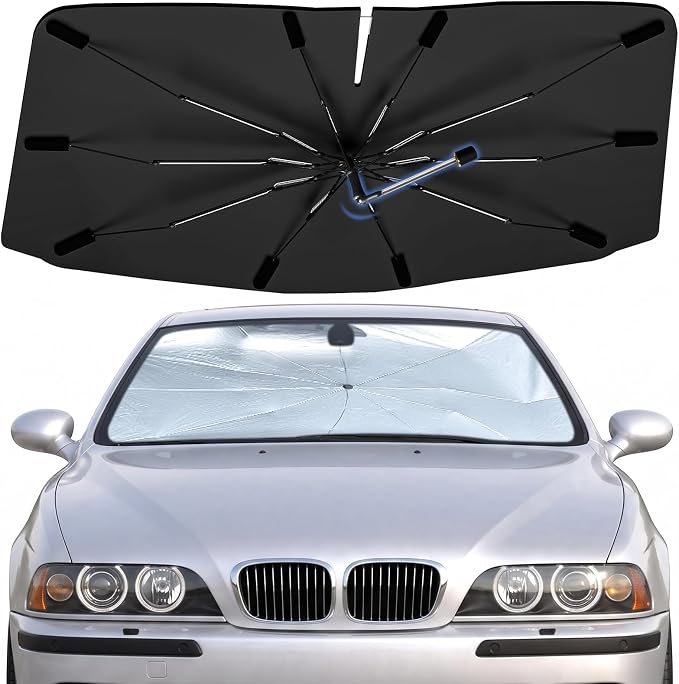 Windshield Sun Shade Umbrella for BMW 5 Series 1997–2003 Car Front Window | Double Layer Sunshade for Front Windshield for 5 Series,Aotmotive Aotmotive UV Protection Sun Blocker & Heat Shield by Bocvam