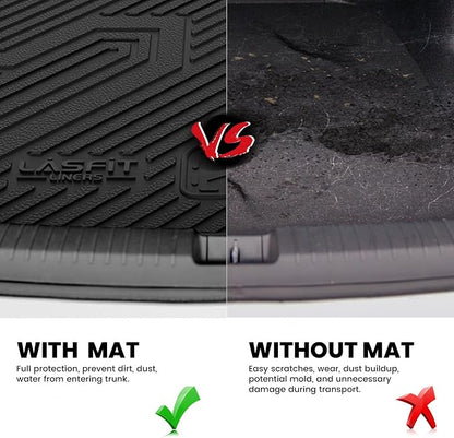 LASFIT Cargo Mat for Audi Q5/SQ5 2018-2025(Include Q5/SQ5 Sportback), Custom Fit All-Weather TPE Trunk Mat for Audi Accessories, Waterproof, Easy to Clean, Black - Image 6