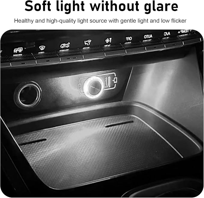 USB LED Car Interior Atmosphere Lamp, Mini Crystal Car LED Night Light, Plug-in Night Ambient Lighting, Universal USB Ambient Light for Cars SUVs Trucks RVs (White) - Image 5