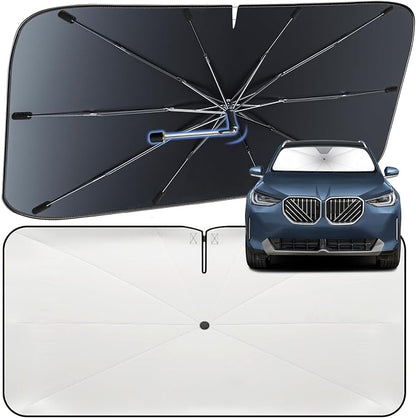 Windshield Sun Shade Umbrella for BMW X3 2018-2026 Front Window Shield | Heat-Reflective Window Shade, Umbrella Sunshade Cover Blocks Heat, Protects Interior, Vehicle-Specific Precision Fit by Fshaanys