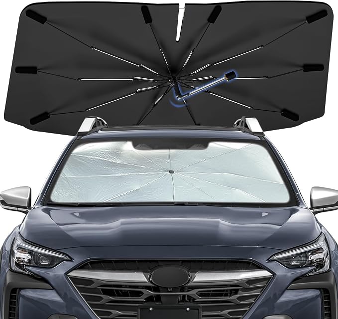 Windshield Sun Shade Intended for Subaru Outback 2020-2025 Umbrella Shield | 360 Rotation Car Sunshade for Front Window Sun Shield Visor for UV Protection, Keep Car Cool Accessories by Bocvam