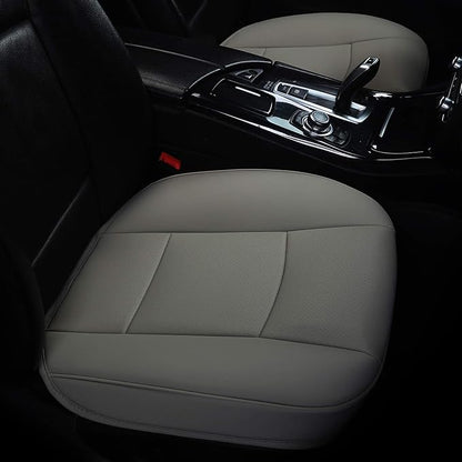Car Interior PU Leather Car Seat Cover Protector Front Car Seat Cover,Single Seat Cover (Width 20.8×deep 21×Thick 0.2 inch) (Gray) Taupe by EDEALYN