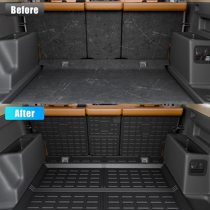 Cargo Mat & Backrest Mats for 2010-2024 Toyota 4Runner 5 Seat | Fit without Sliding Tray, Trunk Mat Cargo Liner TPE All Weather Back Seat Cover Protector 2023 Toyota 4 Runner Accessories - Image 2