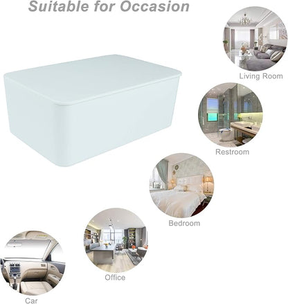 Diaper Wipes Dispenser, Tissue Storage Box Case (White) | Wet Wipe Dispenser Holder with Lid for Home, Office, Cars - Image 7