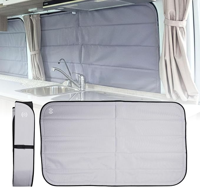 Living in a Bubble Insulated Blackout Mid Right Side Window Cover for Mercedes Sprinter Van Year 2007-2026 170" Length LWB & XLWB, NCV3 & VS30 (Bare Metal Frame) by LivinginaBubble