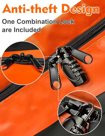 21 Cubic Rooftop Cargo Carrier Waterproof Soft Car Roof Bag | for All Top of Vehicle with/Without Rack Includes Topper Anti-Slip Mat + Reinforced Straps + 6 Door Hooks + Luggage Lock - Image 3