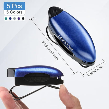 Frienda 5 Pcs Car Sun Visor Clip Sunglasses Holder,Stylish Color | Visor Clips for Eyeglasses, Securely Holds Glasses, Ticket Card Holder, Metal Shell Spring Clip, For Women Men Drivers - Image 4