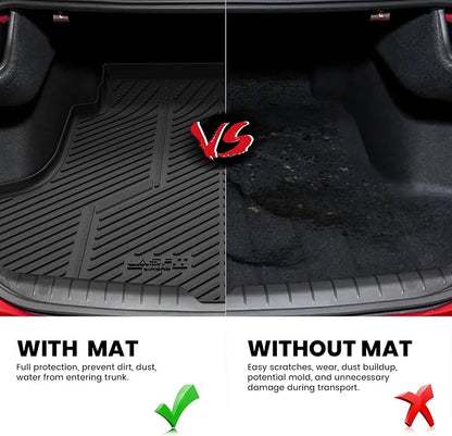 LASFIT Cargo Mat for Hyundai Sonata 2020-2026 / Kia K5 2021-2026 | All Weather TPE Custom Fit Car Trunk Mats Cargo Liners Accessories, Black - Image 4