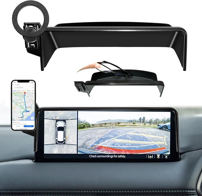 Car Phone Holder for 2021-2025 Mazda CX5 CX-5 Accessories 10.25-Inch Screen | Strong Magnetic Cell Phone Mount for Magsafe iPhone & Sunglasses Box, 360° Hands-Free No Air Vent Blockage Stable Stand by MOCHENT