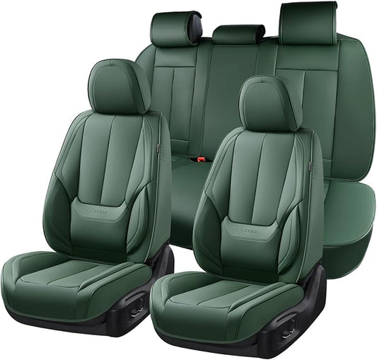 Coverado Car Seat Covers, Seat Covers for Cars, Waterproof Leather Auto Seat Protectors, Leather Car Seat Cushion, Car Interiors Accessories Universal Fit for Most Cars by COVERADOAUTO