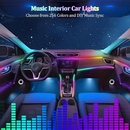 Interior Car LED Strip Lights, Acrylic LED Lights for Car with Dynamic Dreamcolor Chasing, Ambient Lighting Kits Music Sync Wireless APP and Remote Control (6 in 1) 175 inches 593 LEDs - Image 6
