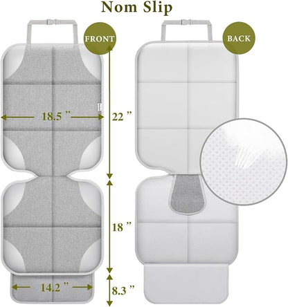 Meolsaek Car Seat Protector for Child Car Seat，Non-Slip Backing No Imprints | Durable Car Seat Mat 600D Fabric, Waterproof Car Seat Cover with Thick Pad - Image 2