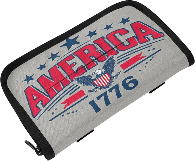 Car Tissue Holder Car Napkin Holder Tissue Box Dispenser Storage Case Sun Visor Mask Holder Accessories with Adjustable Straps Reusable Refillable USA Patriotic 1776 by Unknown