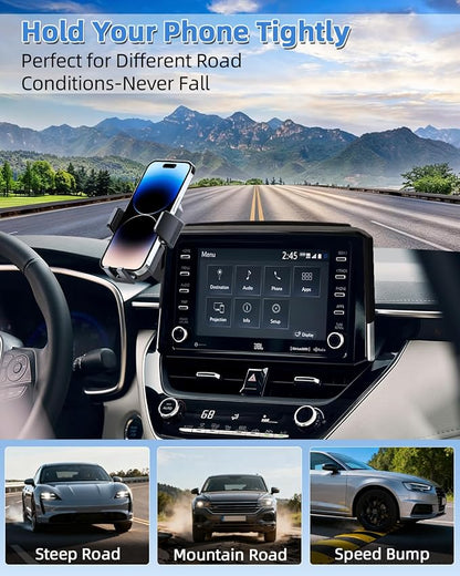 PZK Car Phone Mount for 2019-2026 Toyota Corolla/Corolla Cross 2022-2026 | 2019-2026 Corolla Hatchback Accessories 8-inch Screen Auto Lock Car Phone Holder 360° Rotation Not Affect Vent Phone Cradles - Image 9
