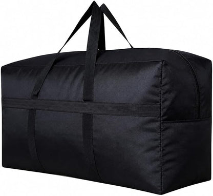 YiKitHom Extra Large Storage Duffle Bag for Travel, Black Oversized Giant Big Traveling Duffle Bag by YiKitHom