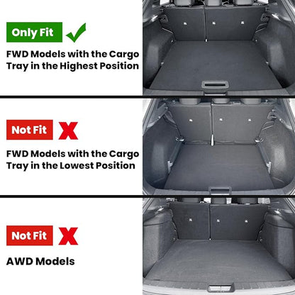 LASFIT Cargo Mats for Nissan Kicks FWD 2026 2025 | (Not Fit AWD & 2025 Kicks Play) All Weather TPE Custom Fit Cargo Trunk Mat & Backrest Mats Accessories, Black - Image 2