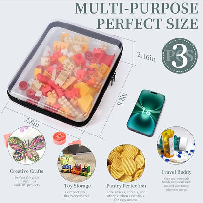 YOPCDJ 3 Pack Clear Hard Shell Zipper Case, Clear Zipper Pouches Waterproof Makeup Organizer & Travel Toiletry Bag, Plastic Pouch for Travel Office Storage, Black Large Size - Image 2