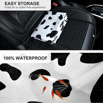 Waterproof Sweating Car Seat Cover for Post Gym Workout, Running, Swimming, Beach and Hiking, Universal Fit Non-Slip Bucket Seat Protector for Cars SUV Trucks, Machine Washable (1pcs-Cow) - Image 2