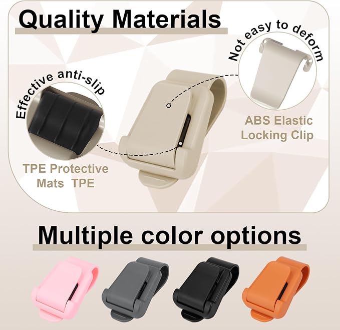 BFXM 2Pcs Sunglass Holder for Car Visor | Sunglasses Visor Clip for Car, Trucks, SUVs (Beige) - Image 4