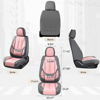 Coverado Car Seat Covers, Seat Covers for Cars, Waterproof Leather Auto Seat Protectors, Leather Car Seat Cushion, Car Interiors Accessories Universal Fit for Most Cars - Image 3