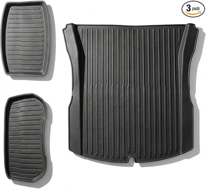 All Weather Cargo Liners for Tesla Model 3 Highland 2024/2025/2026 Accessories Trunk Mats,Frunk Rear Trunk Tray Mats by CYBERBEANS%C2%AE