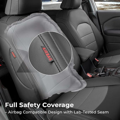 Custom Seat Covers for 2026 Subaru Forester,Rear w/Armrest,Faux Leather | Full Set Suv Seat Cushion,Easy Installation,Factory Look,Waterproof Car Seat Protector (Black) - Image 4