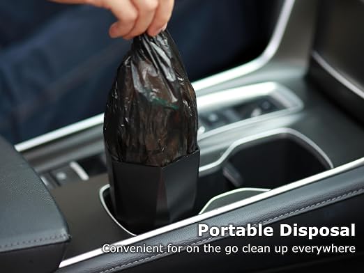 Ginsco 0.8 Gallons Disposable Trash Bags for Mini Car Trash Can, Portable Small Car Garbage Bags, Cars Accessories, Mini Trash Bags, Plastic Trash Bag for Cars/Home/Office (6 Rolls/90 Counts) Black - Image 6