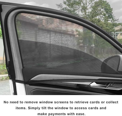 2 PCS Car Window Shades, Double-Layer Automotive Front Side Window Sunshade Blocks UV Rays & Sun Glare, Breathable Mesh Screen Stretch Sun Protection Cover for Most SUVs - Image 5