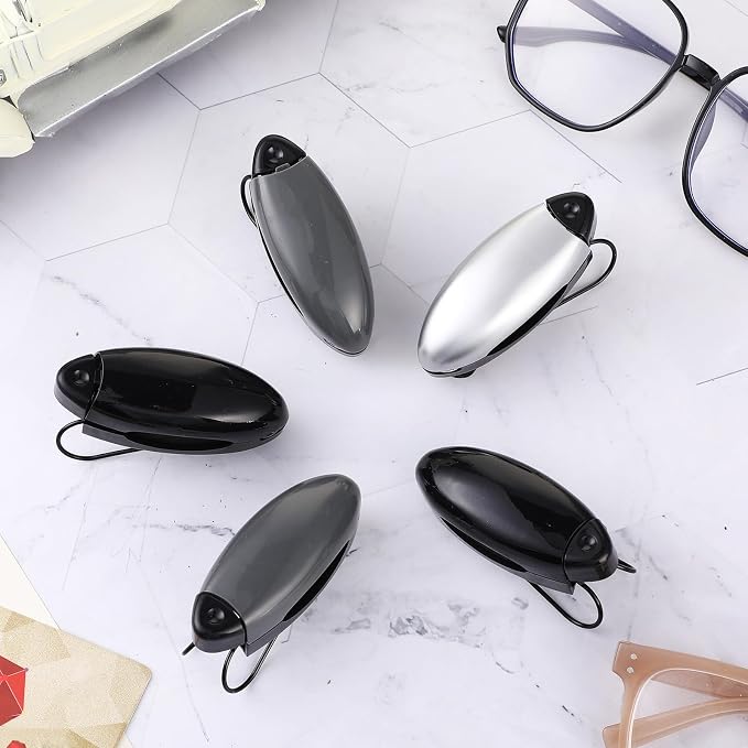 Frienda 5 Pcs Car Sun Visor Clip Sunglasses Holder,Black,Gray, Silver | Visor Clips for Eyeglasses, Securely Holds Glasses, Ticket Card Holder, Metal Shell Spring Clip, For Women Men Drivers - Image 3