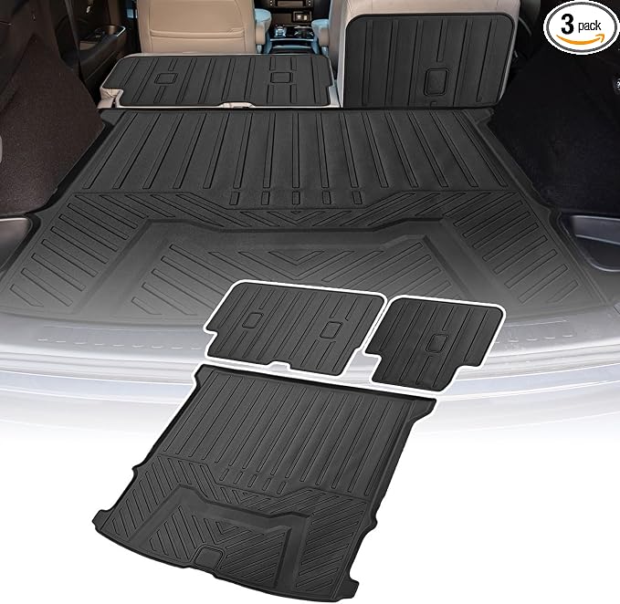 Cargo Liner Compatible with 2019-2025 Honda Passport Trunk Mat Cargo Mat Back Seat Cover Protector (Backrest Mats+Trunk Mat) by YEBOOCA