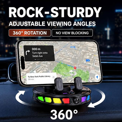 15W MagSafe Car Mount Charger with 7-Color RGB Light, Car Phone Holder for Your Car, Horizontal Mode Wireless Charging, 360° Rotating Strong Suction Mount for iPhone 17 Pro Max 16 15 14 13 12 - Image 6