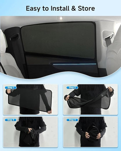 Car Window Shade for Kia Sorento 2021-2023,2 Pack UV & Glare Protection, Breathable Privacy Screen, Insect & Bug Blocker Magnetic Mesh Side Rear Sun Shades for Baby Camping, Napping & Travel - Image 6