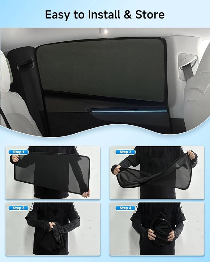 Car Window Shade for Honda CR-V or CRV 2023-Now,2 Pack UV & Glare Protection, Breathable Privacy Screen, Insect & Bug Blocker Magnetic Mesh Side Rear Sun Shades for Baby Camping, Napping & Travel - Image 6