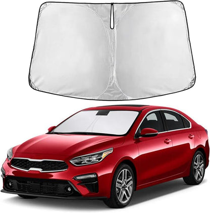 Autovir Windshield Sun Shade Fit for 2019-2024 2025 2026 Kia Fit Forte | Sunshade, Front Car Window Shades Sun Visor, Blocks UV Rays & Heat, Car Accessories by Autovir