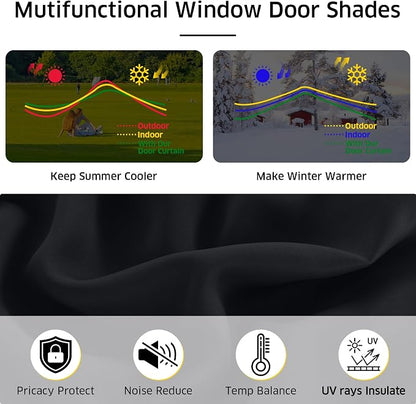 NICETOWN Black Magnetic Roman Shades No Drill Curtain for Kitchen Windows | Room Darkening, Front Back Window Covering, Easy Installed Door Blinds, Adjustable Roller Shade, 1 Panel, 27" W x 64" L - Image 5