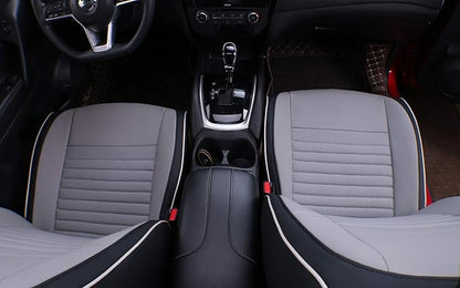 EKR Car Rogue Seat Covers 2020-2021(Sport),Leatherette Full Set | Custom Fit for Nissan Rogue Sport S/SV/SL 2020 2021 2022,Faux Leather(Black/Gray) - Image 3
