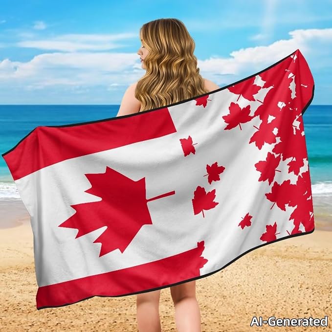 SEANATIVE Canadian Flag Car Seat Covers Easy Install Car Seat Towel Covers Scratch-Resistant Seat Cushion Protectors for Dogs, Kids, Beach Absorbent Sports Towel - Image 4