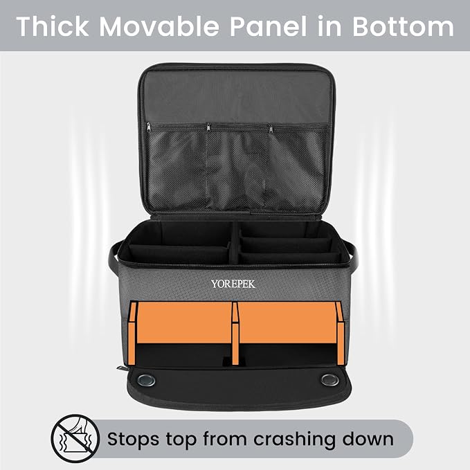 YOREPEK Golf Gifts for Men, 2 Layer Golf Trunk Organizer for 2 Pair Shoes | Waterproof Car Trunk Locker with Separate Ventilated Compartment for Balls, Tees, Clothes, Gloves, Birthday Gifts for Golfers - Image 6