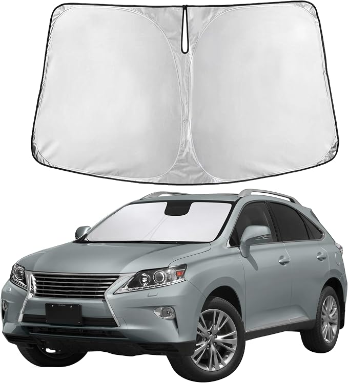Autovir Windshield Sun Shade Fit for 2010-2013 2014 2015 Lexus RX-350 | Sunshade, Front Car Window Shades Sun Visor, Blocks UV Rays & Heat, Car Accessories by Autovir