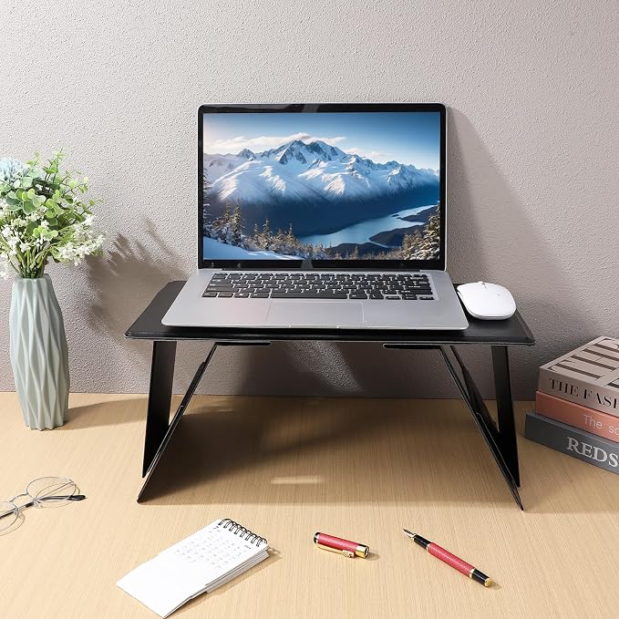 SEWACC Foldable Lap Desk with Adjustable Angles, Bed Table for Laptop and Writing, Car Table Tray for Travel and Home Use - Image 8
